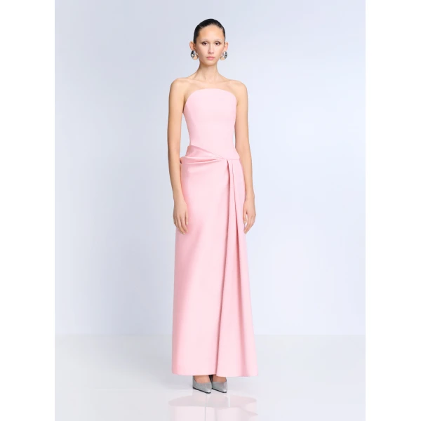 Solace London The Seri Maxi Dress in Pale Pink