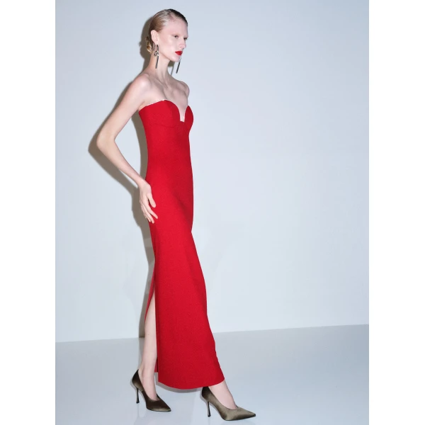 Solace London The Sommer Maxi Dress in Ruby
