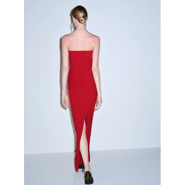 Solace London The Sommer Maxi Dress in Ruby