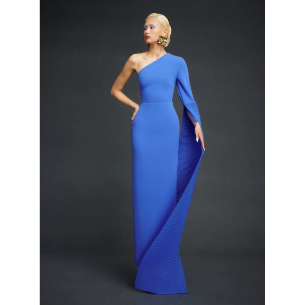 Solace London The Sylvia Maxi Dress in Iris Blue