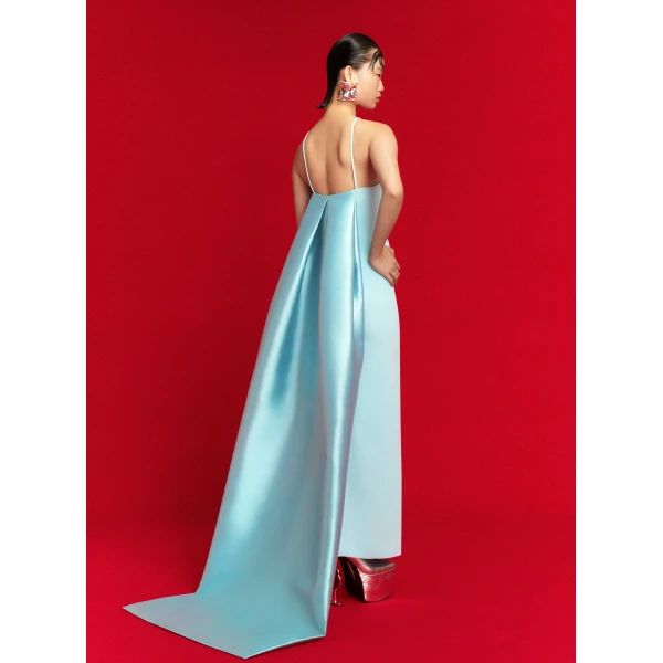 Solace London The Ulla Maxi Dress in Arctic Blue