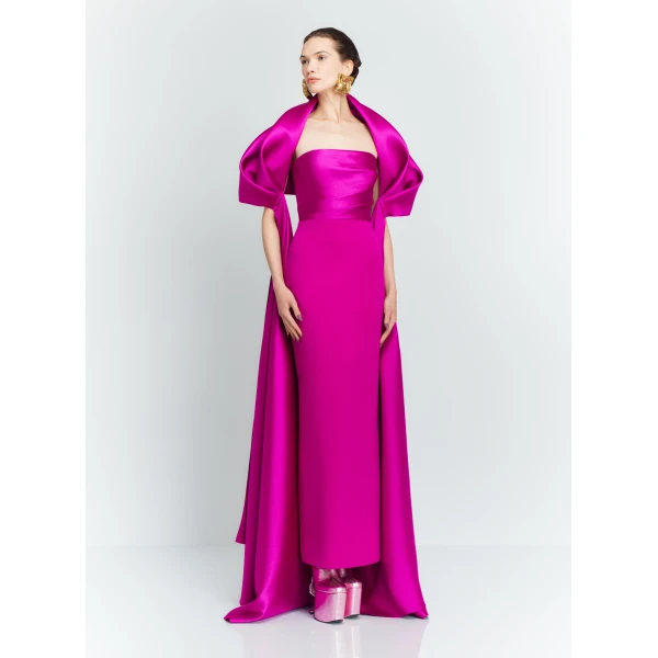 Solace London The Vera Maxi Dress in Fuchsia