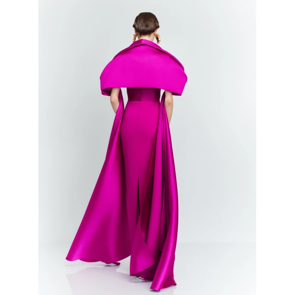 Solace London The Vera Maxi Dress in Fuchsia