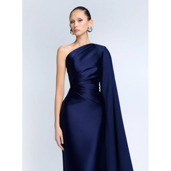 Solace London The Veya Maxi Dress in Navy