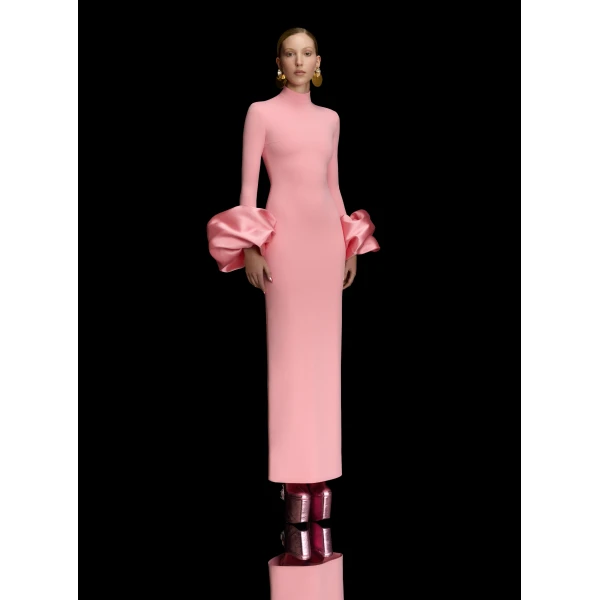 Solace London The Viviana Maxi Dress in Soft Pink