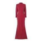 Solace London The Vivienne Crystal Maxi Dress in Ruby | Maxi Dresses | Luxury Shoes 