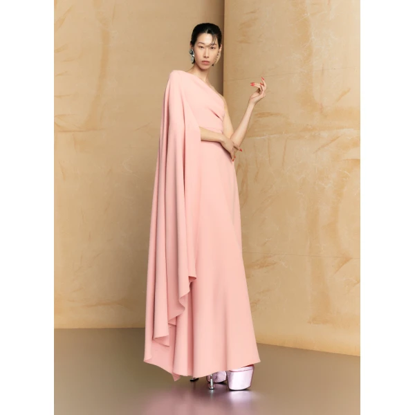 Solace London The Yazmin Maxi Dress in Putty Pink