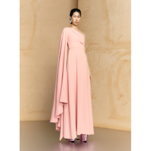 Solace London The Yazmin Maxi Dress in Putty Pink