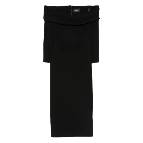 Solace London The Yuni Midi Dress in Black | Midi Dresses | Luxury Shoes 
