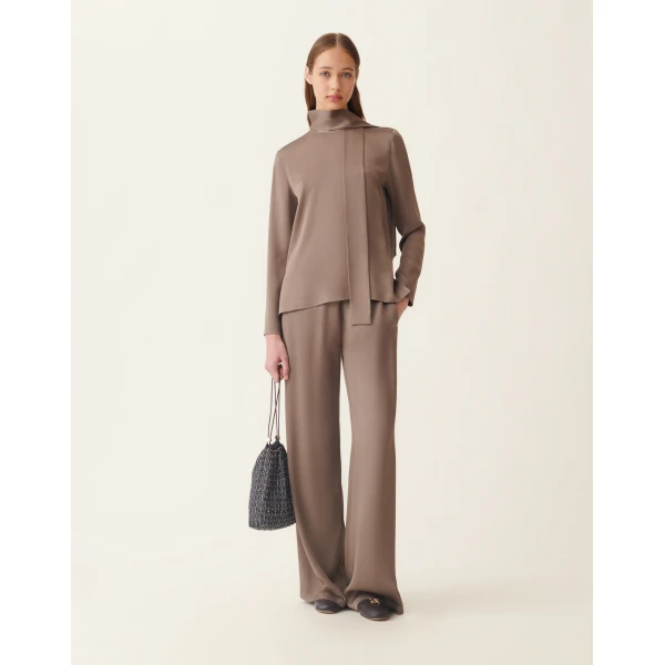 Fabiana Filippi Enver Satin Top in Falcon