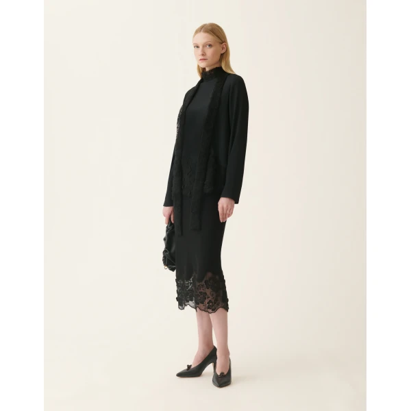 Fabiana Filippi Crêpe de Chine Top in Black