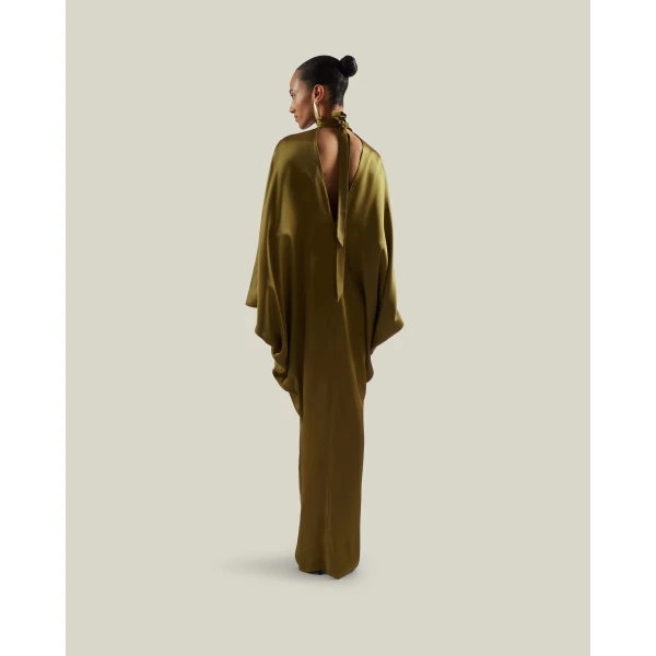 Taller Marmo 1910 Satin Kaftan in Antique Bronze | kaftan | Luxury Shoes 