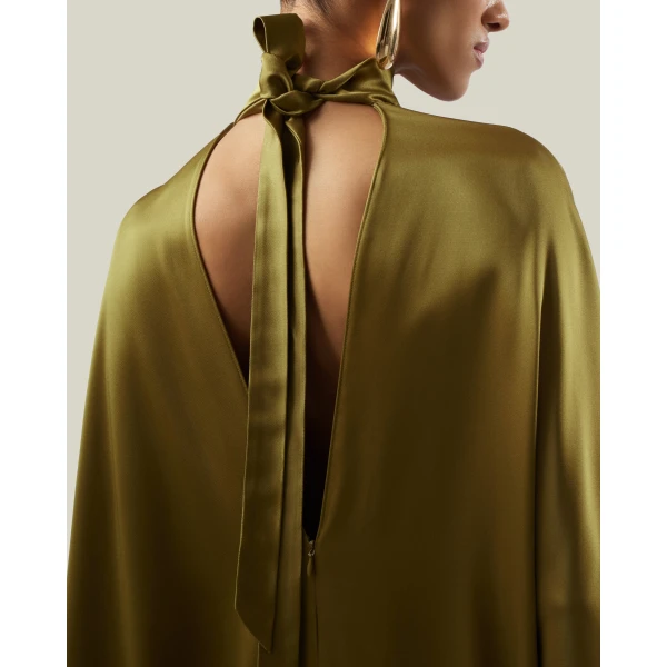 Taller Marmo 1910 Satin Kaftan in Antique Bronze | kaftan | Luxury Shoes 