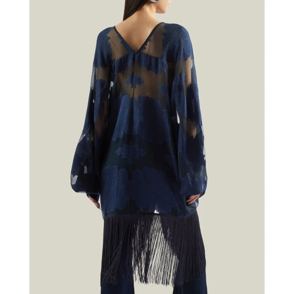 Taller Marmo 1920 Blouse in Midnight Blue | Blouse | Luxury Shoes 