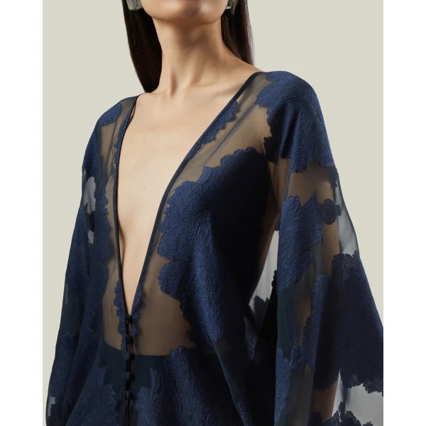 Taller Marmo 1920 Blouse in Midnight Blue | Blouse | Luxury Shoes 