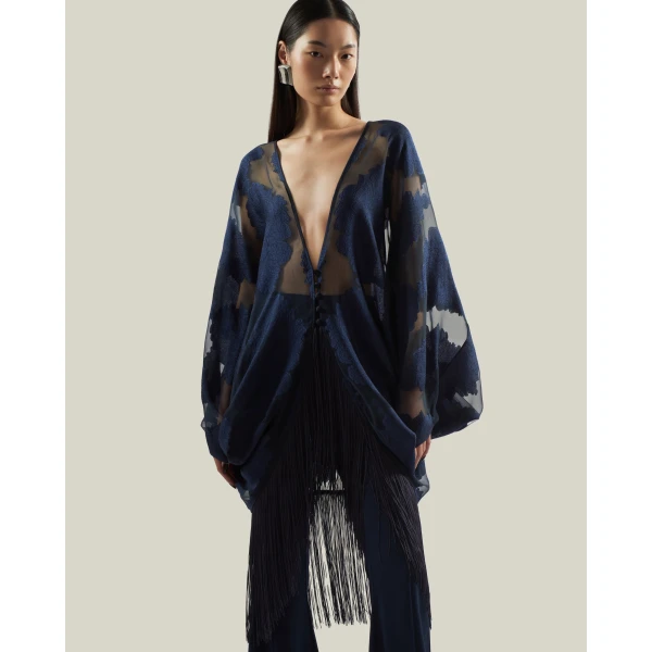 Taller Marmo 1920 Blouse in Midnight Blue | Blouse | Luxury Shoes 