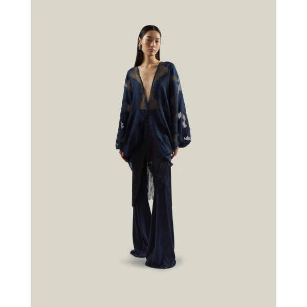 Taller Marmo 1920 Blouse in Midnight Blue | Blouse | Luxury Shoes 