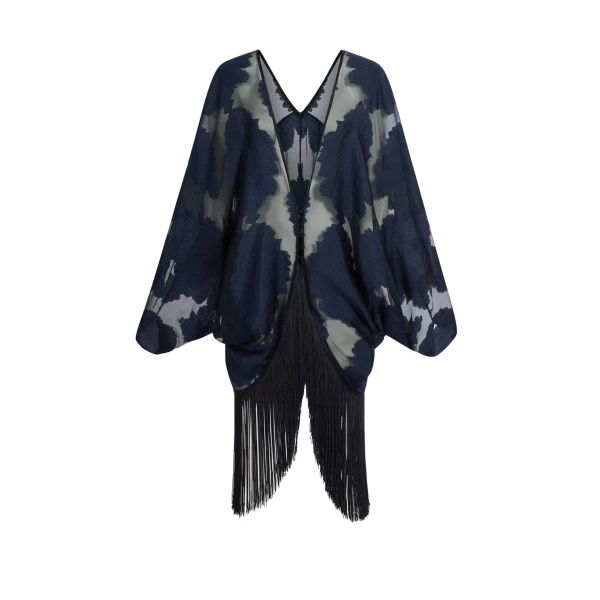 1920 Blouse in Midnight Blue