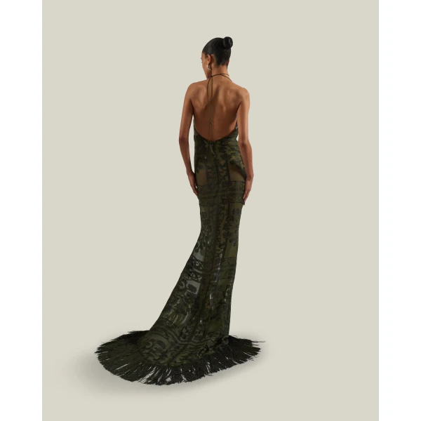 Taller Marmo 1926 Gown in Juniper | Evening Gowns | Luxury Shoes 