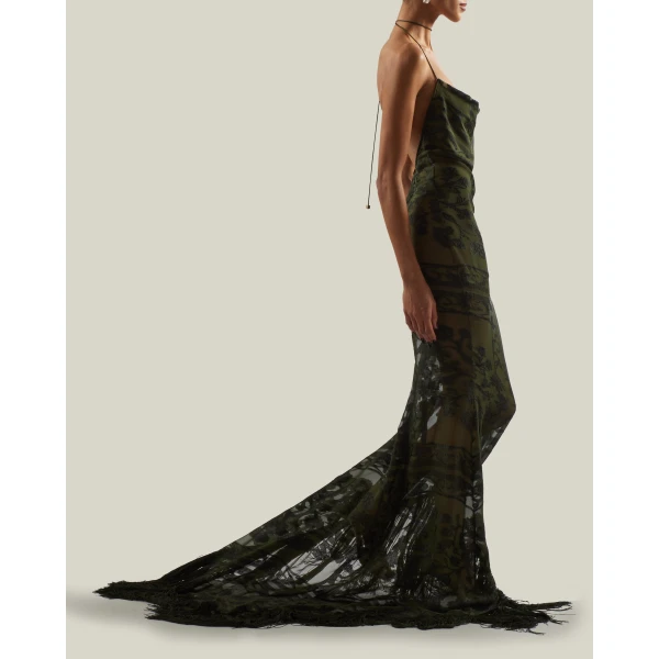 Taller Marmo 1926 Gown in Juniper | Evening Gowns | Luxury Shoes 