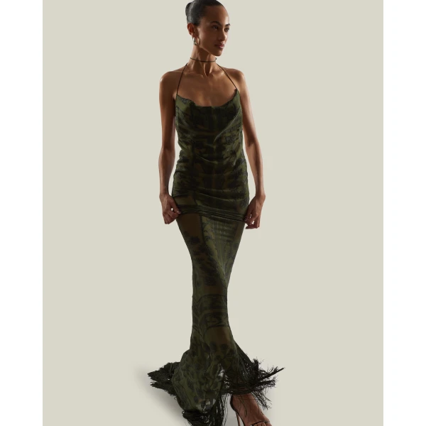 Taller Marmo 1926 Gown in Juniper | Evening Gowns | Luxury Shoes 