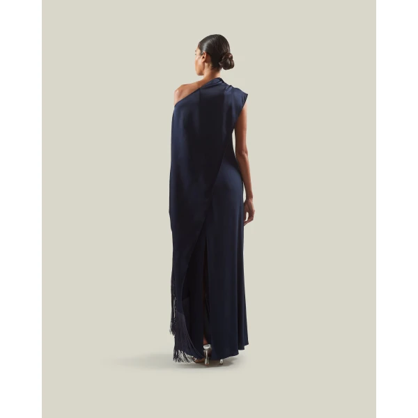 Taller Marmo Berenson Dress in Midnight Blue | Maxi Dresses | Luxury Shoes 