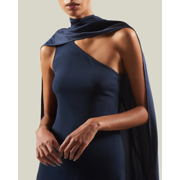 Taller Marmo Berenson Dress in Midnight Blue | Maxi Dresses | Luxury Shoes 