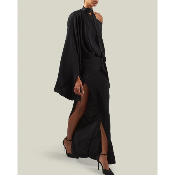 Taller Marmo Brooks Dress in Black | Maxi Dresses | Luxury Shoes 