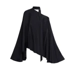 Taller Marmo Brooks Satin Blouse in Midnight Blue | Blouse | Luxury Shoes 