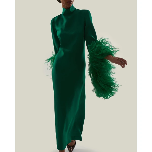 Taller Marmo Del Rio Dress in Emerald Green | Maxi Dresses | Luxury Shoes 
