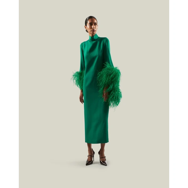 Taller Marmo Del Rio Dress in Emerald Green | Maxi Dresses | Luxury Shoes 