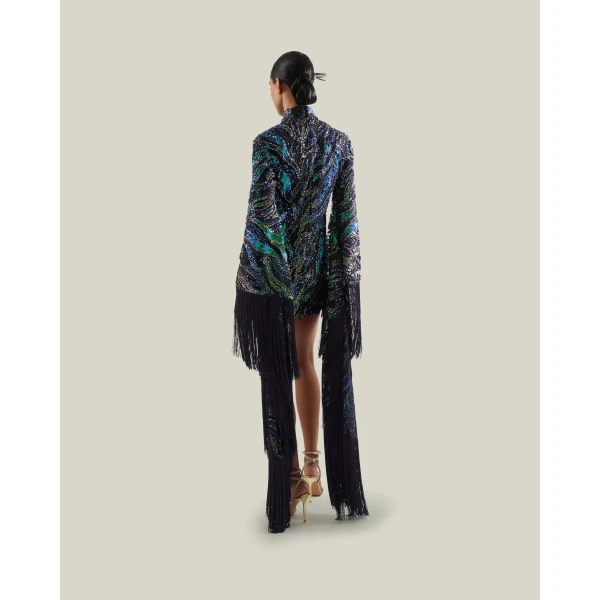 Taller Marmo Disco Dragon Dress in Multicolor | Mini Dresses | Luxury Shoes 