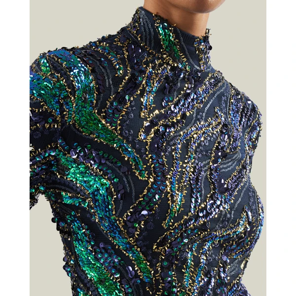 Taller Marmo Disco Dragon Dress in Multicolor | Mini Dresses | Luxury Shoes 