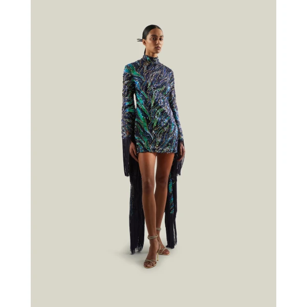 Taller Marmo Disco Dragon Dress in Multicolor | Mini Dresses | Luxury Shoes 