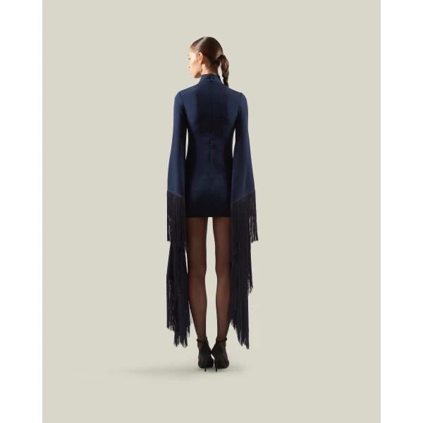 Taller Marmo Dragon Dress in Midnight Blue | Mini Dresses | Luxury Shoes 