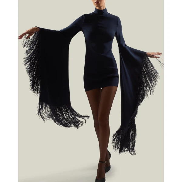 Taller Marmo Dragon Dress in Midnight Blue | Mini Dresses | Luxury Shoes 