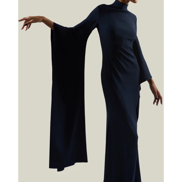Taller Marmo Dragon Gown in Midnight Blue | Evening Gowns | Luxury Shoes 