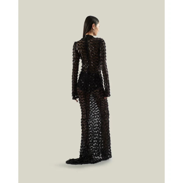 Taller Marmo Dragon Lady Dress in Black | Evening Gowns | Luxury Shoes 