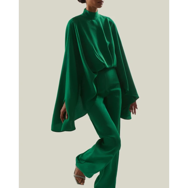 Taller Marmo Eolia Jumpsuit in Emerald Green | Jumpsuit | Luxury Shoes 