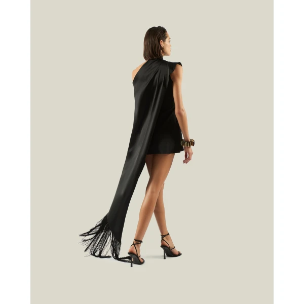 Taller Marmo Mini Berenson Dress in Black | Mini Dresses | Luxury Shoes 
