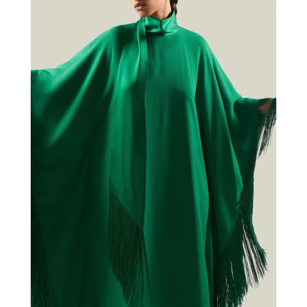 Taller Marmo Mrs Ross Kaftan in Emerald Green | kaftan | Luxury Shoes 