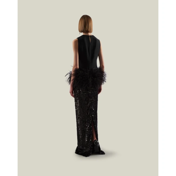 Taller Marmo Notte Gown in Black | Evening Gowns | Luxury Shoes 