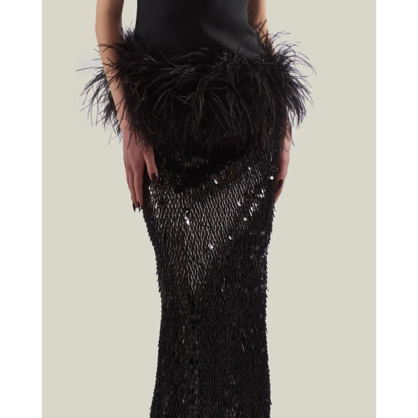 Taller Marmo Notte Gown in Black | Evening Gowns | Luxury Shoes 
