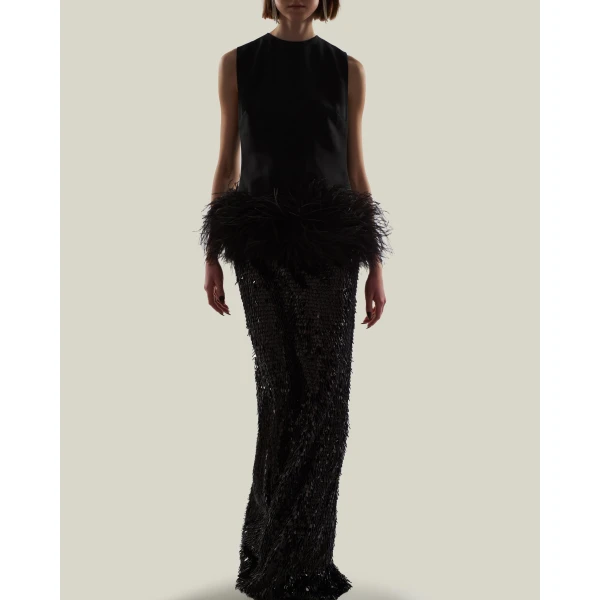 Taller Marmo Notte Gown in Black | Evening Gowns | Luxury Shoes 