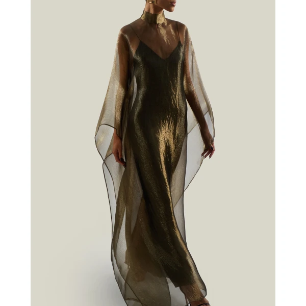 Taller Marmo Sphinx Kaftan in Antique Gold | kaftan | Luxury Shoes 