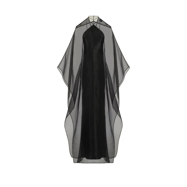 Taller Marmo Sza Sza Fantasma Kaftan in Black | Dresses | Luxury Shoes 