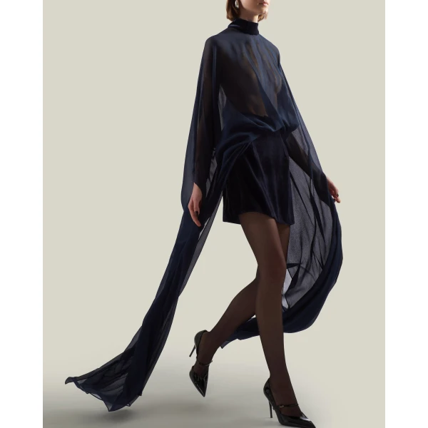 Taller Marmo Valkyria Dress in Midnight Blue | Mini Dresses | Luxury Shoes 