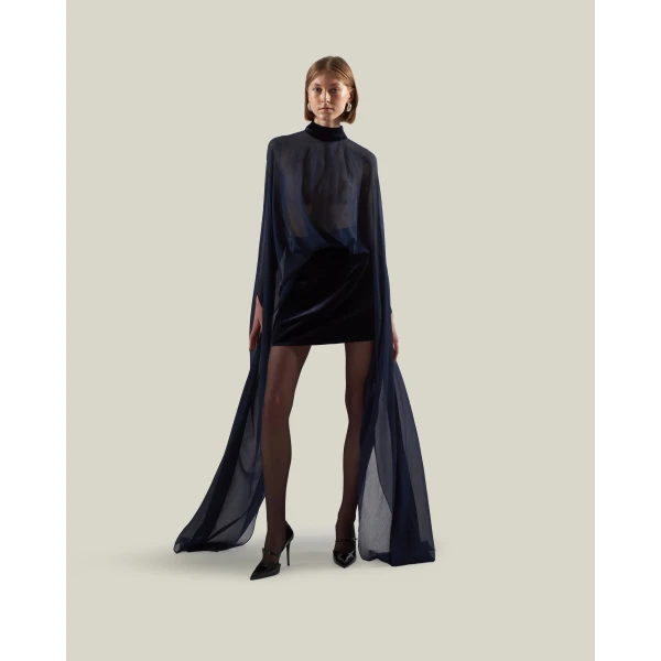 Taller Marmo Valkyria Dress in Midnight Blue | Mini Dresses | Luxury Shoes 