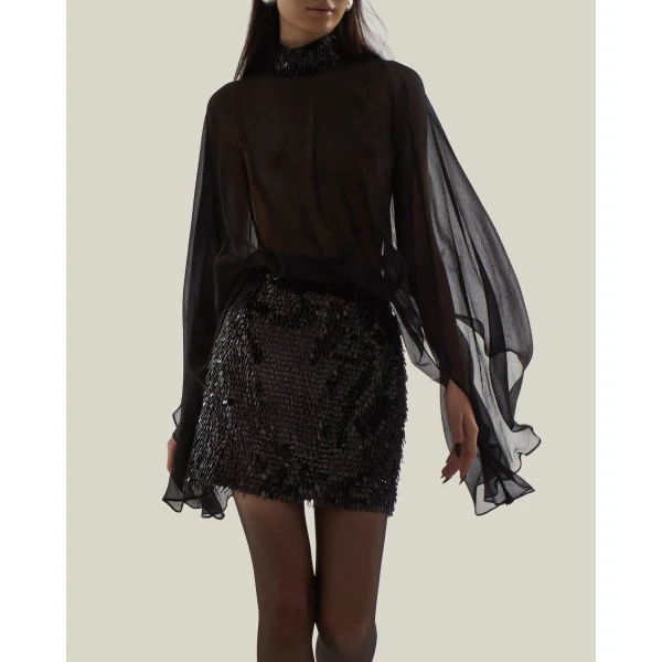 Taller Marmo Vamp Dress in Black | Mini Dresses | Luxury Shoes 