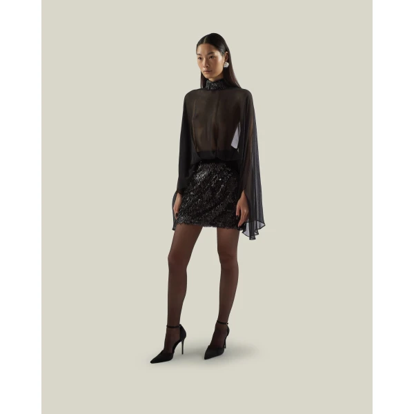 Taller Marmo Vamp Dress in Black | Mini Dresses | Luxury Shoes 